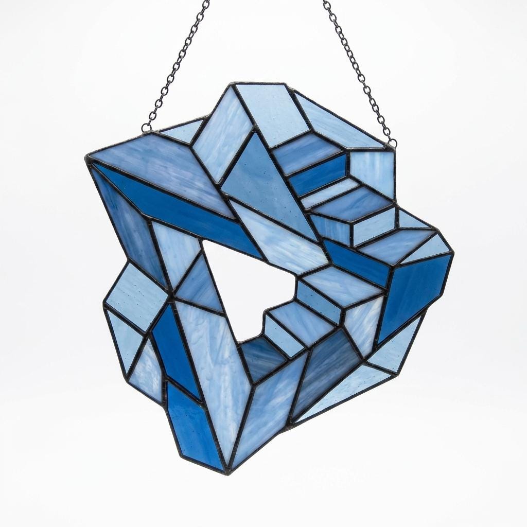 Impossible Triangle Glass Suncatcher