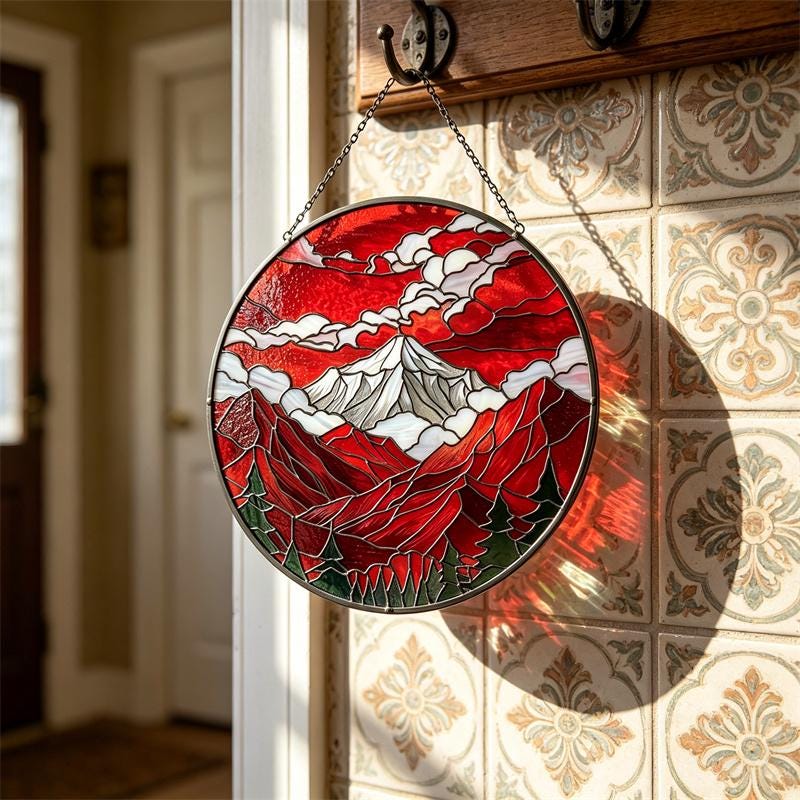 Red Mountain Glass Suncatcher