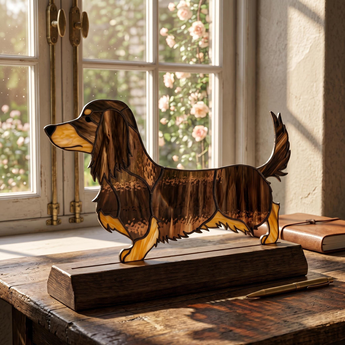 Dachshund Glass Decor