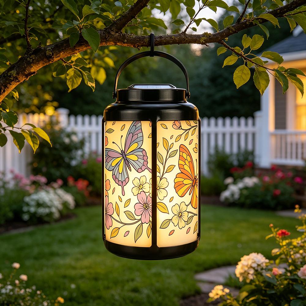 Solar Butterfly Garden Lantern