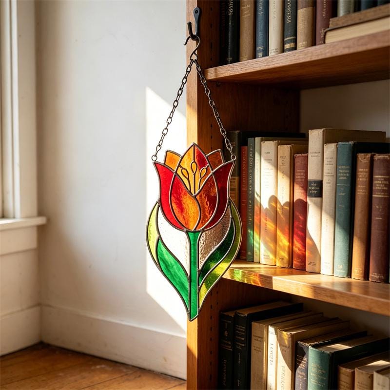 Tulip Glass Suncatcher