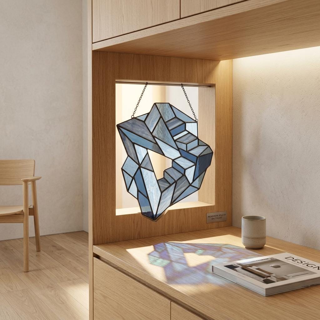 Impossible Triangle Glass Suncatcher