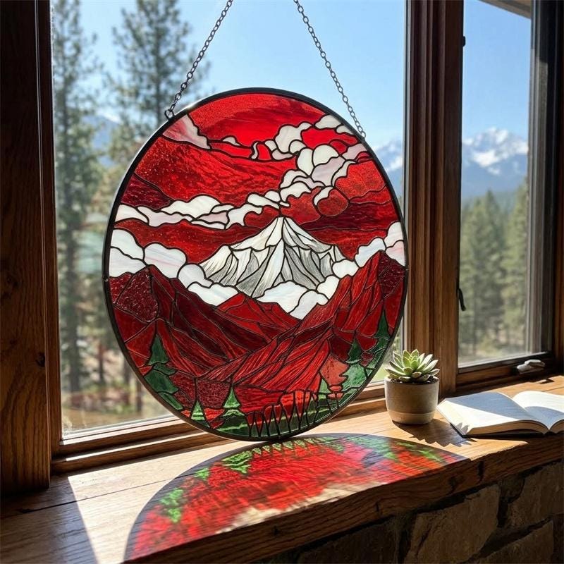 Red Mountain Glass Suncatcher