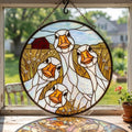 Goose Family Glass Suncatcher