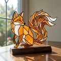 Spiral-Tail Fox Glass Decor