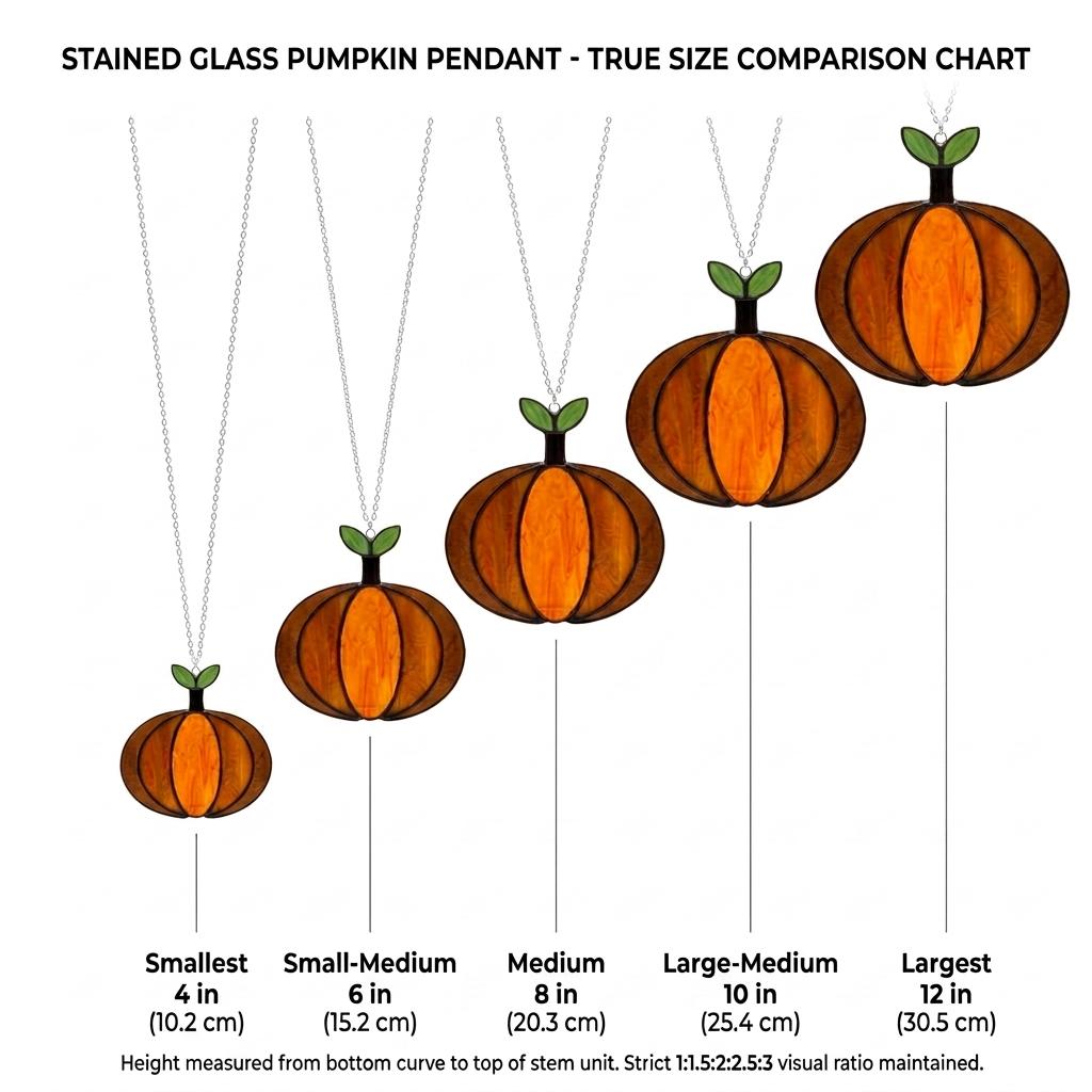 Orange Harvest Pumpkin Glass Suncatcher