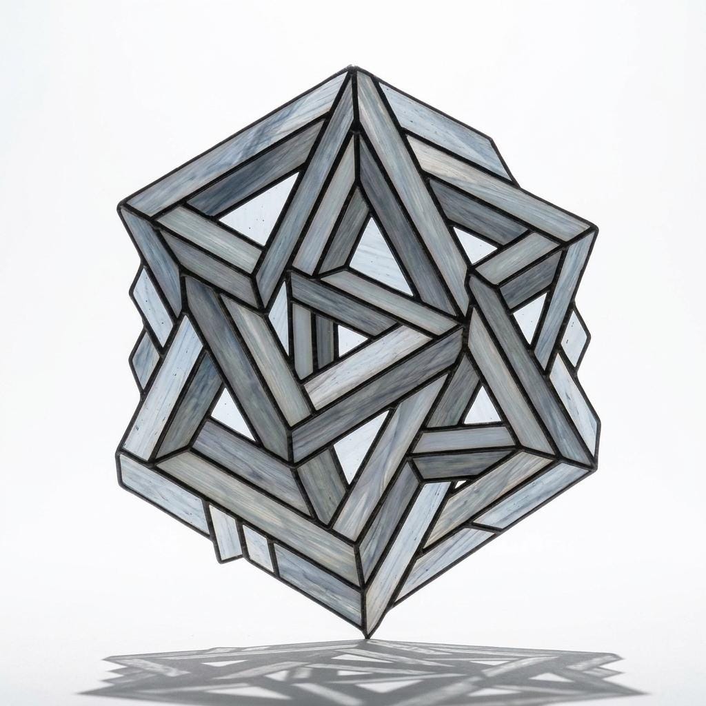 Impossible Geometry Glass Suncatcher