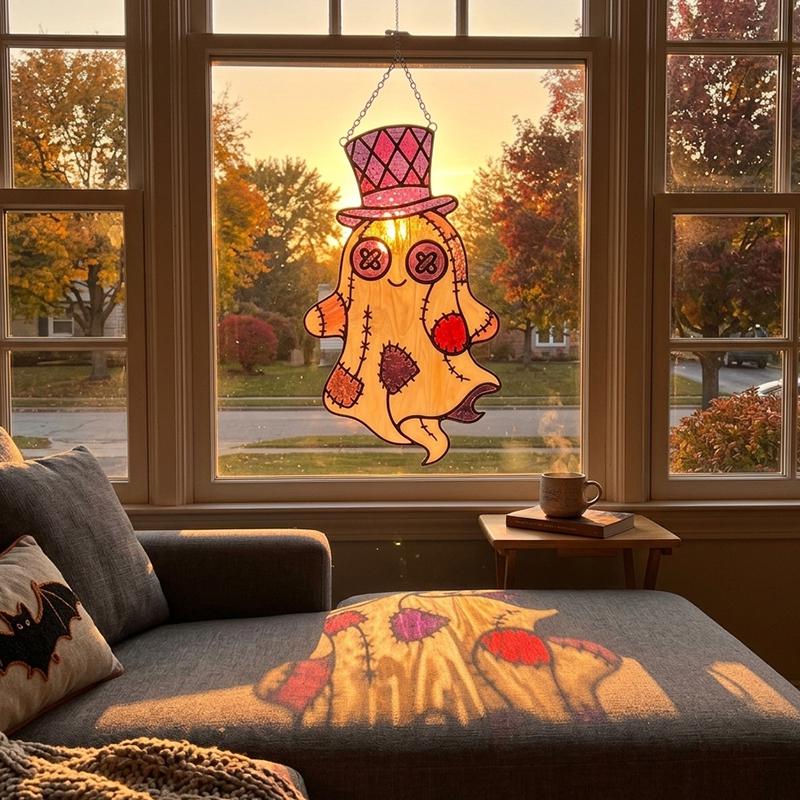 Voodoo Ghost Glass Suncatcher