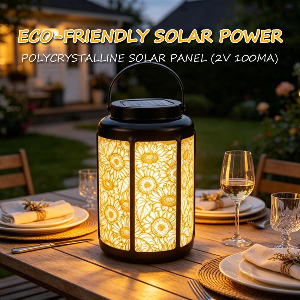 Sunflower Patio Solar Lantern