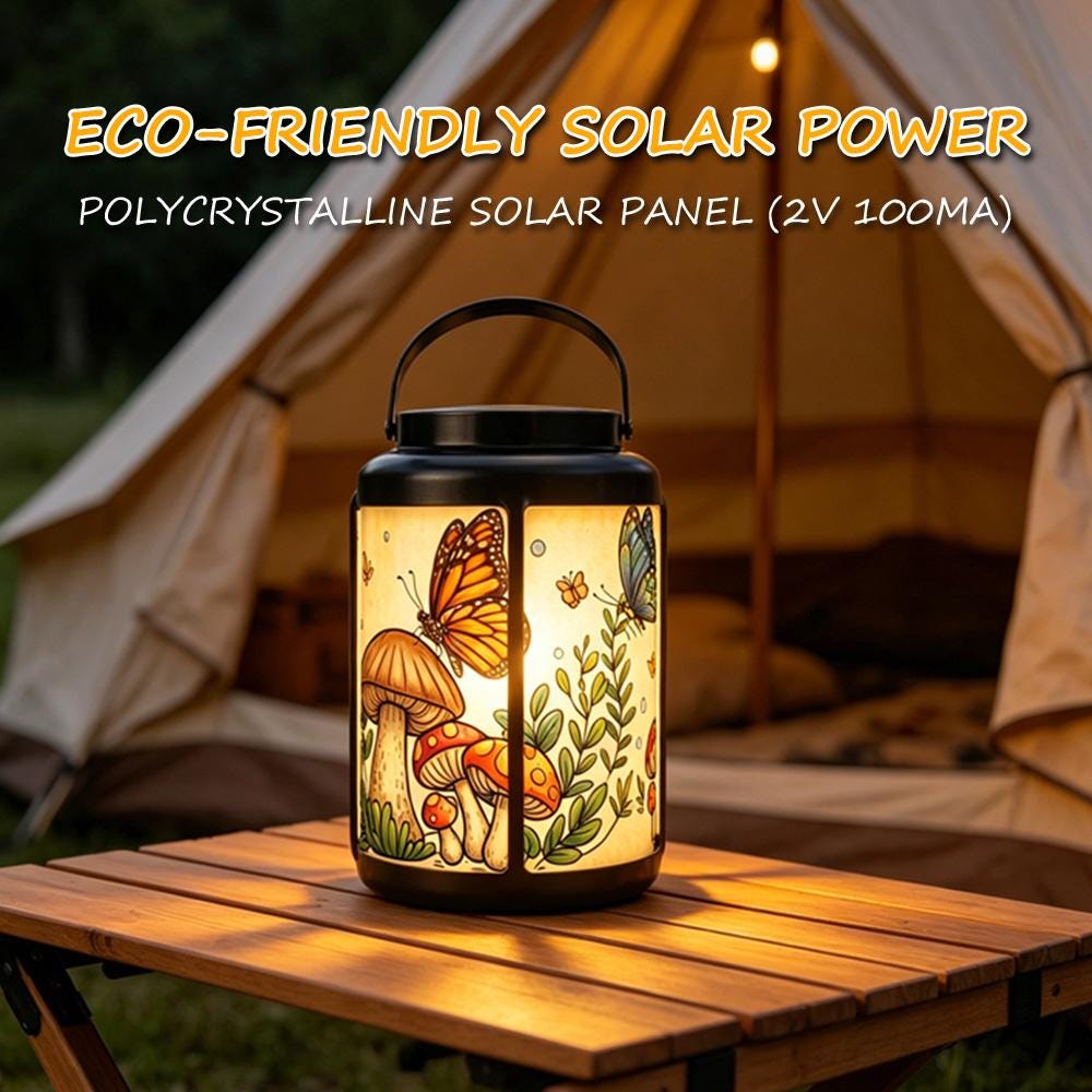 Butterfly Mushroom Solar Lantern