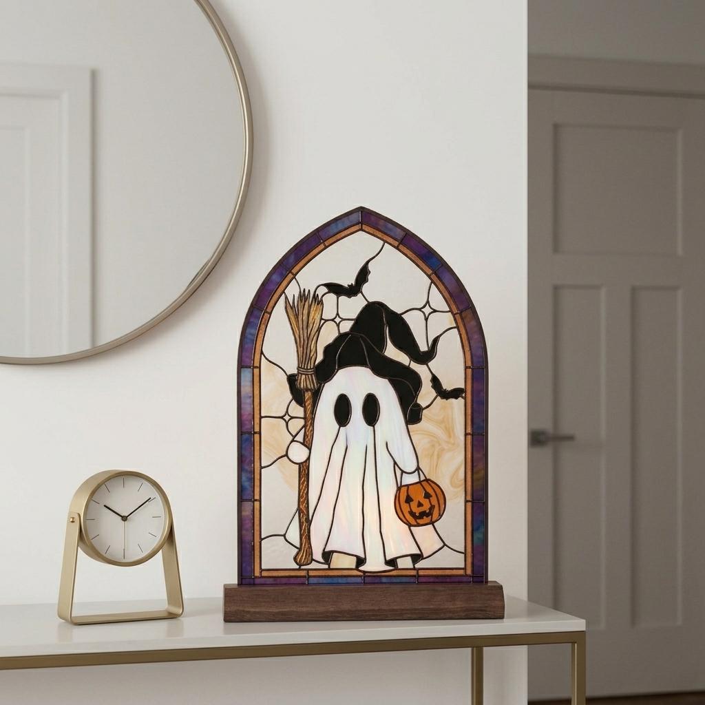 Gothic Arch Ghost Glass Decor