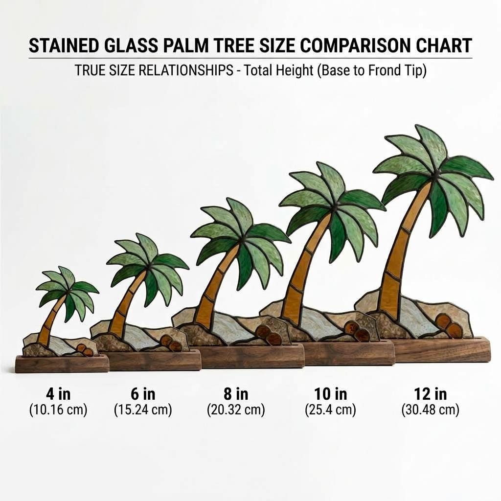 Tropical Palm Glass Decor