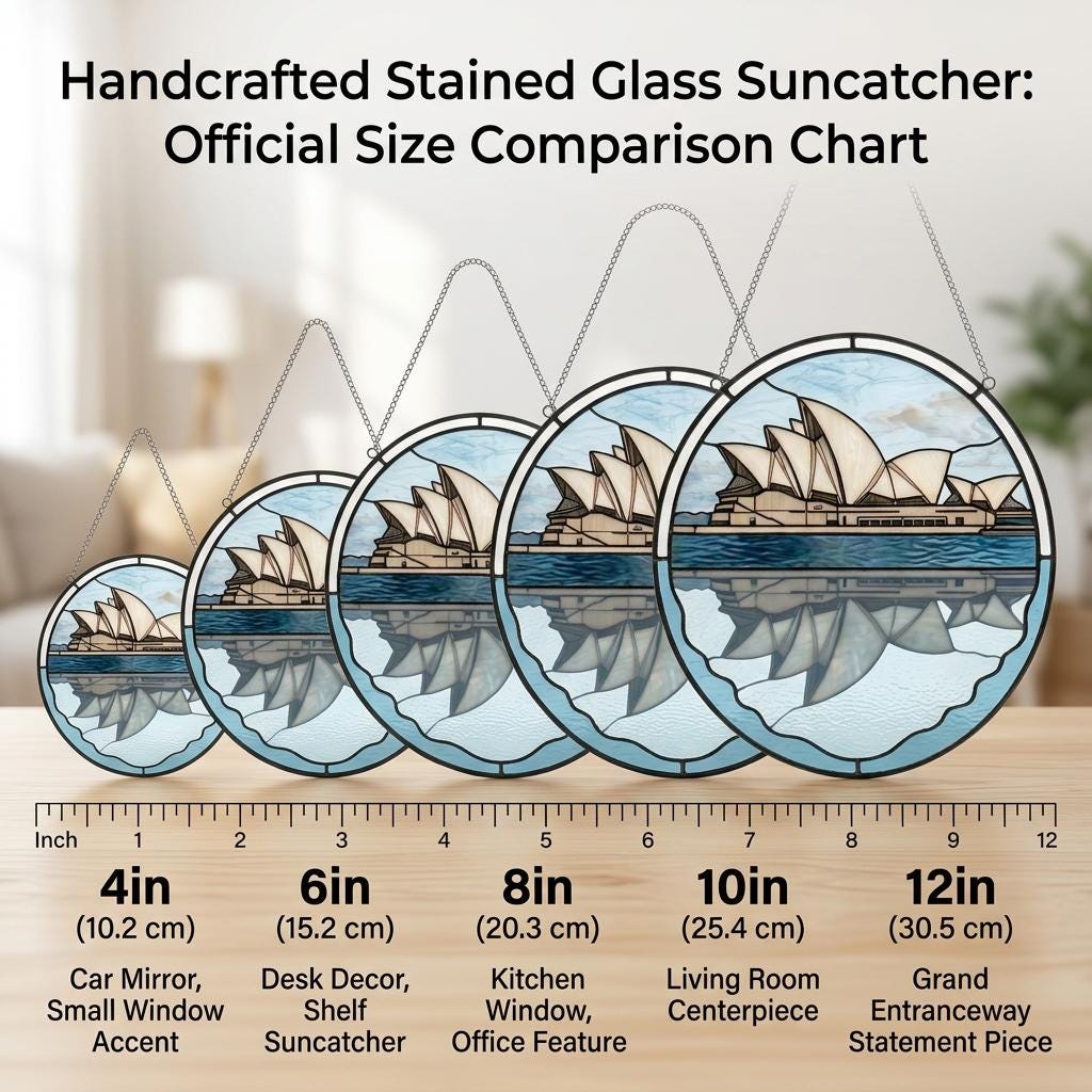 Sydney Opera House Glass Suncatcher