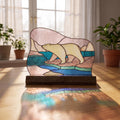 Polar Bear Glass Decor