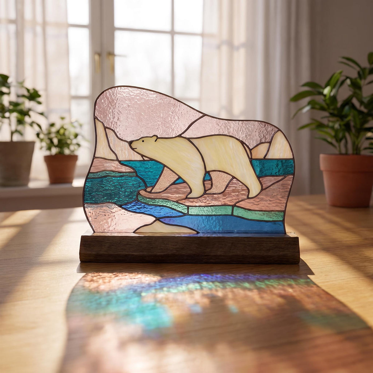 Polar Bear Glass Decor