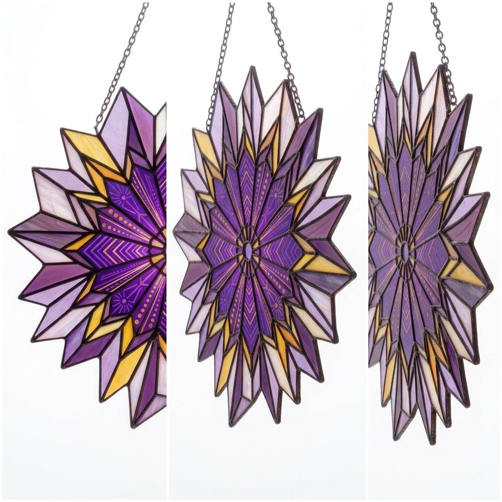 Bee-Eye Flower Glass Suncatcher