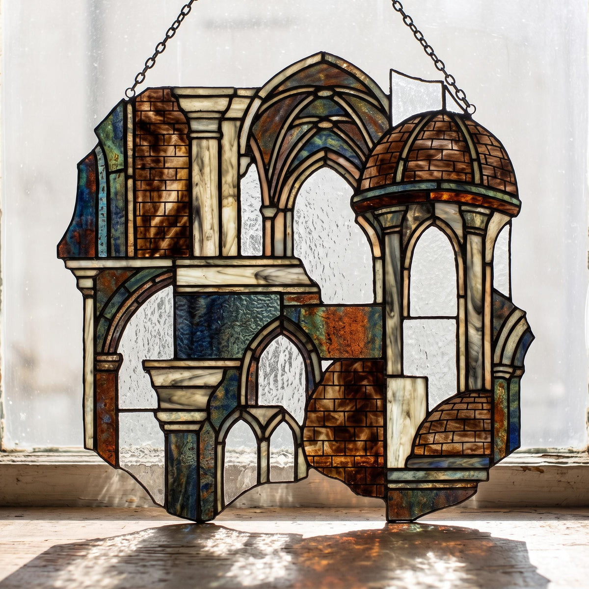 Gothic Cathedral Glass Suncatcher