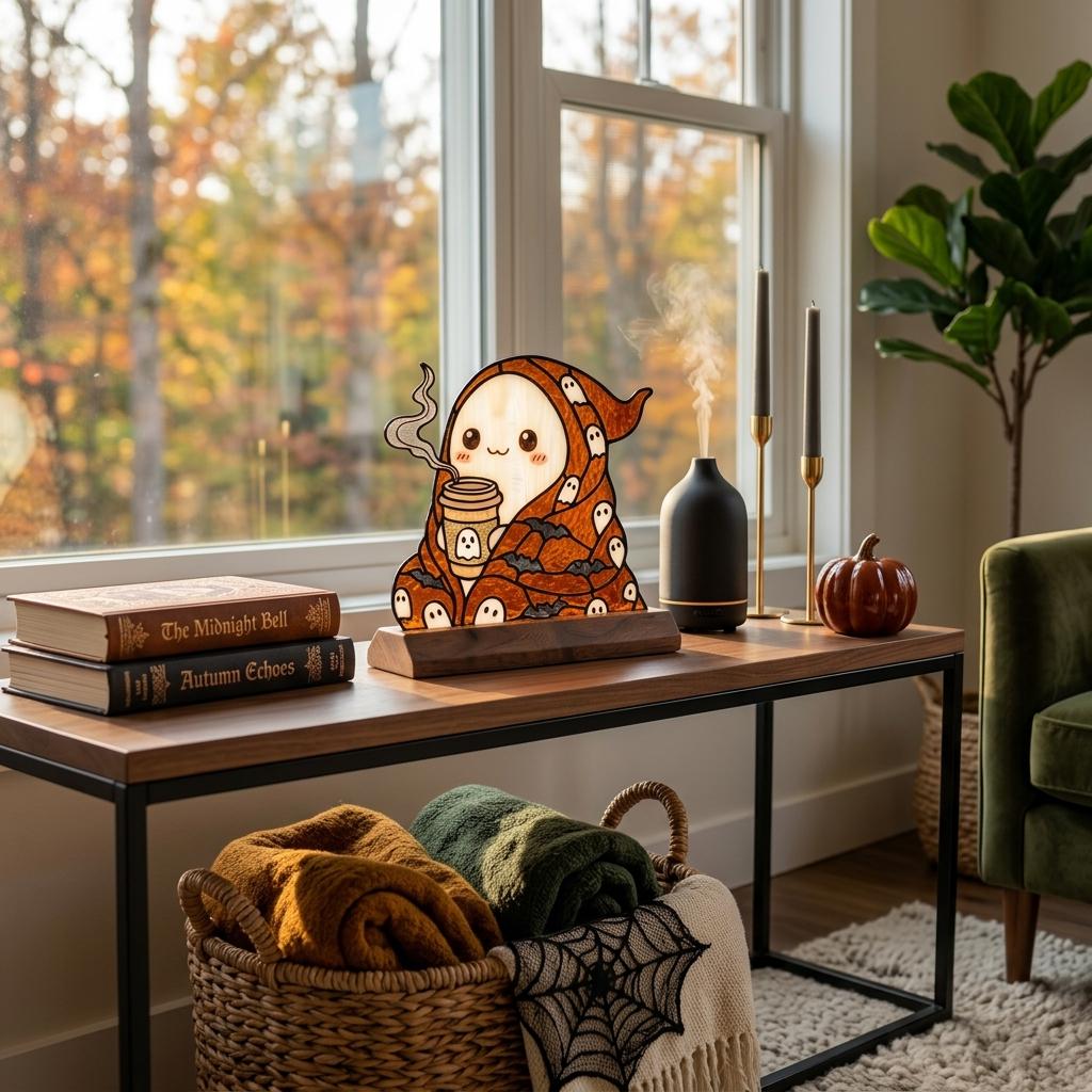 Coffee Ghost Glass Decor