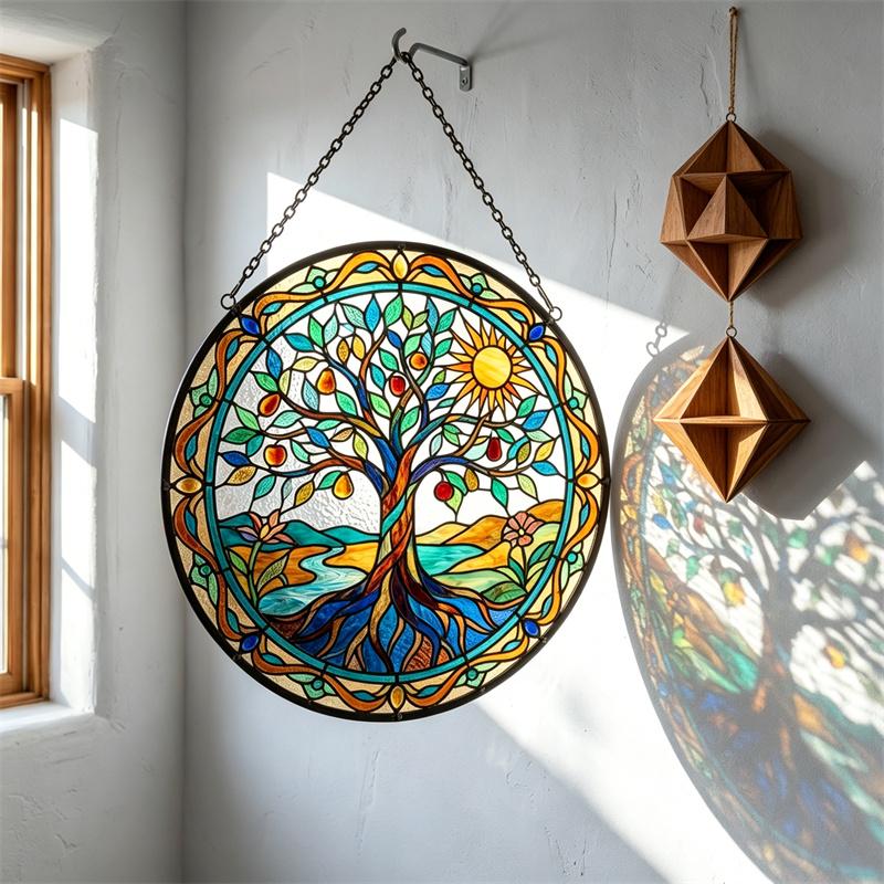 Tree of Life Glass Suncatcher