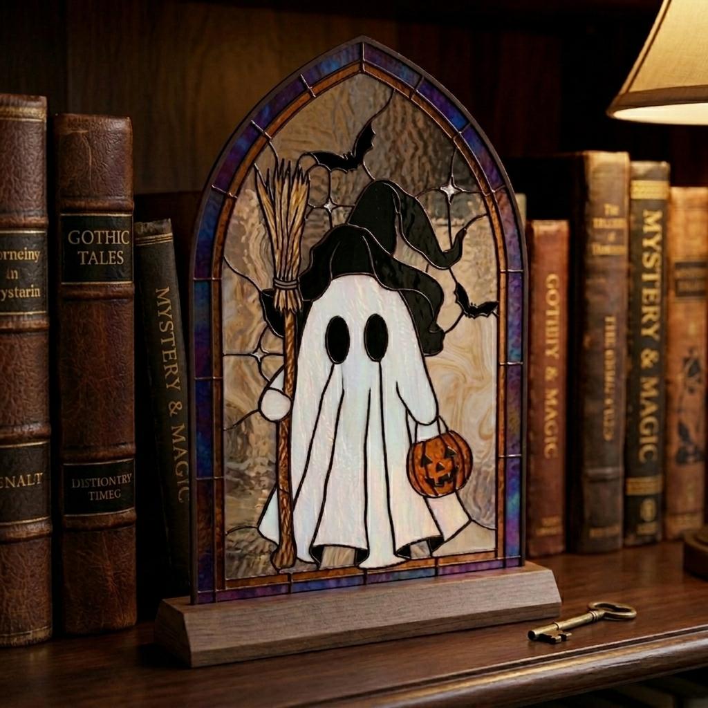 Gothic Arch Ghost Glass Decor