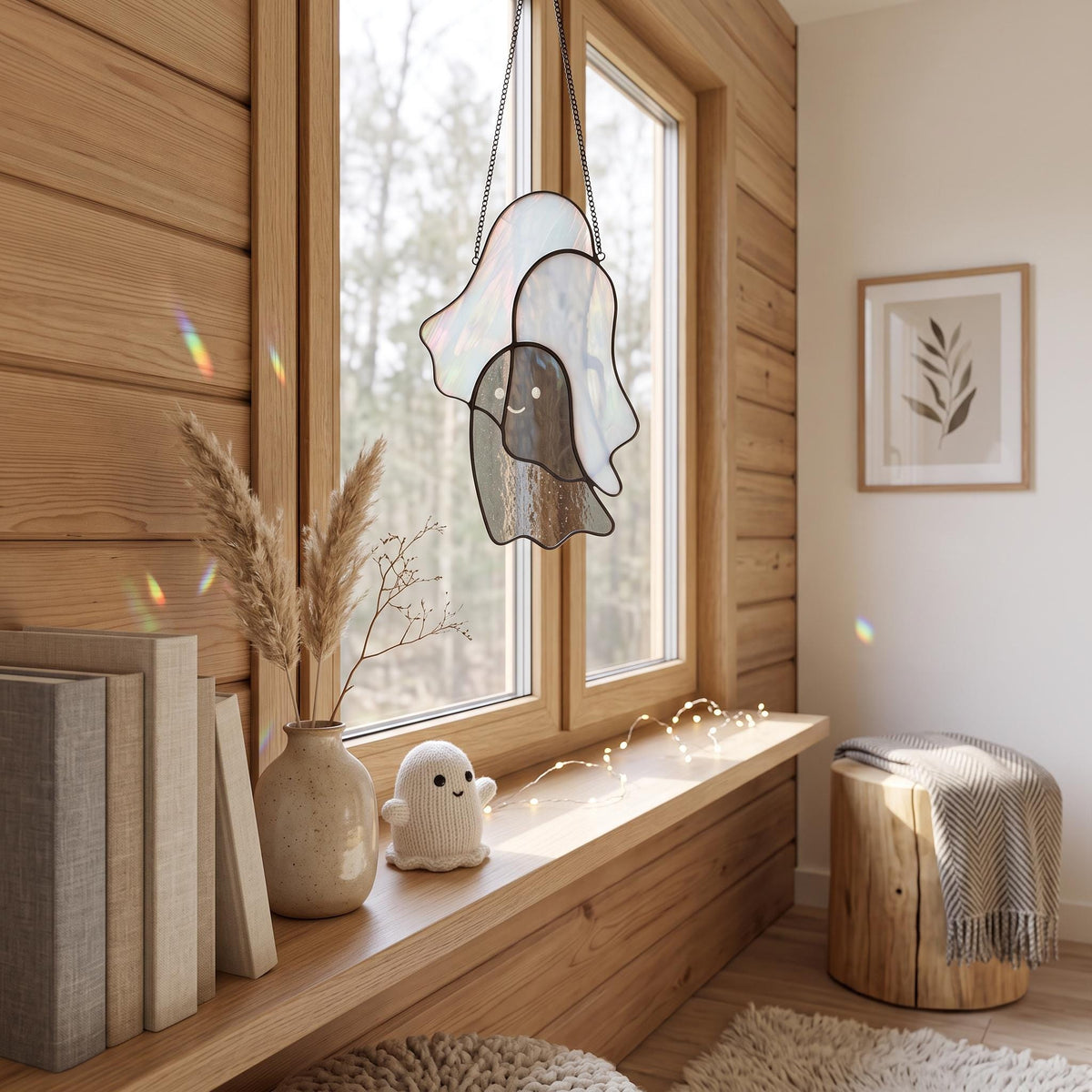 Deconstructed Ghost Glass Suncatcher