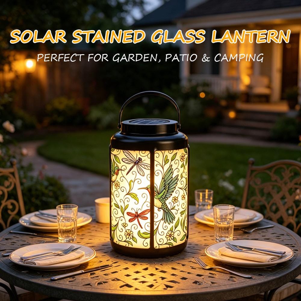 Hummingbird and Dragonfly Solar Lantern