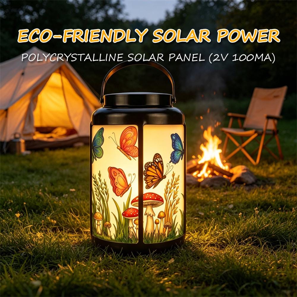 Butterfly and Mushroom Solar Lantern