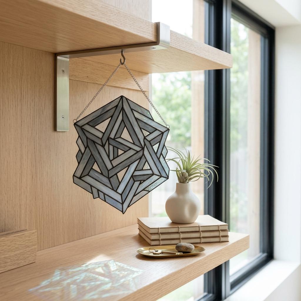 Impossible Geometry Glass Suncatcher
