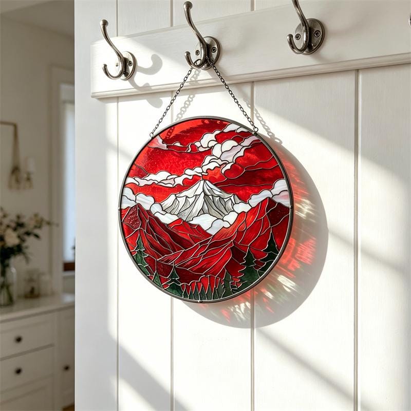 Red Mountain Glass Suncatcher