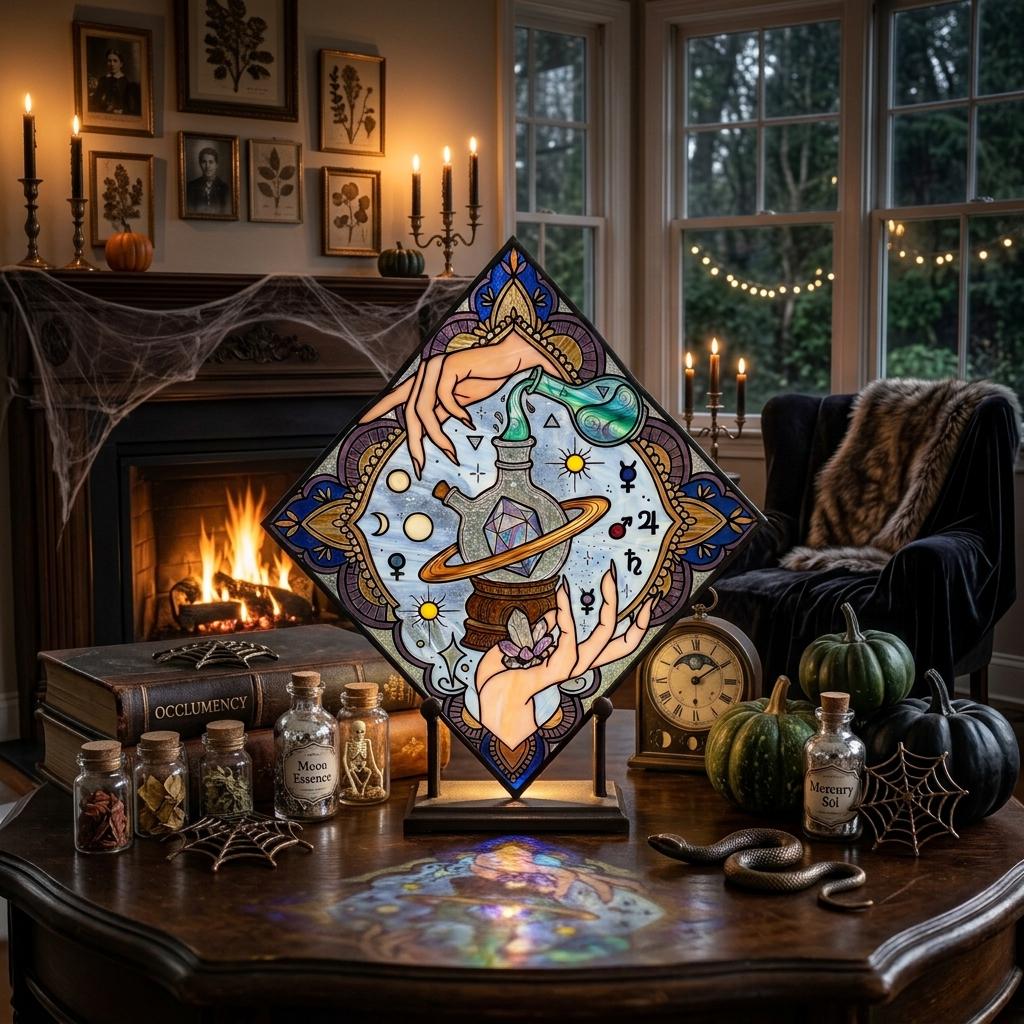 Alchemy Potion Glass Suncatcher