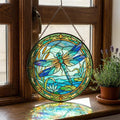 Dragonfly Pond Glass Suncatcher