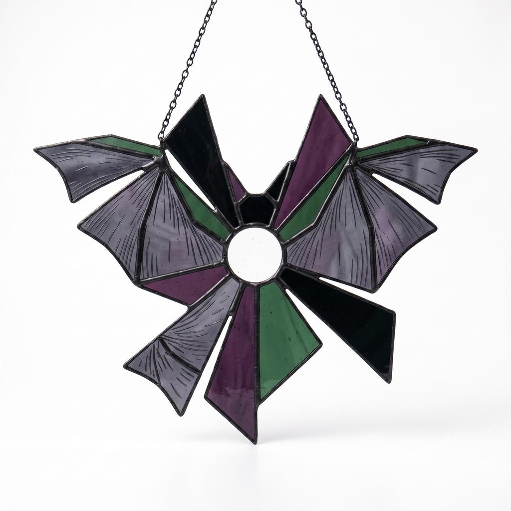 Deconstructed Bat Glass Suncatcher