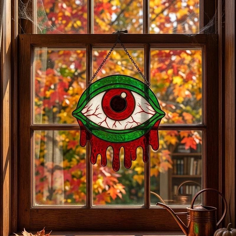 Gothic Dripping Eye Glass Suncatcher