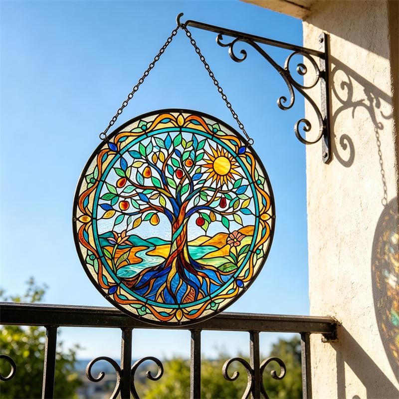 Tree of Life Glass Suncatcher