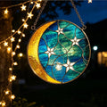 Moon and Star Glass Suncatcher