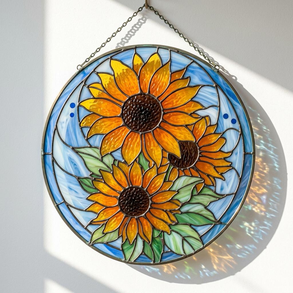 Sunflower Glass Art