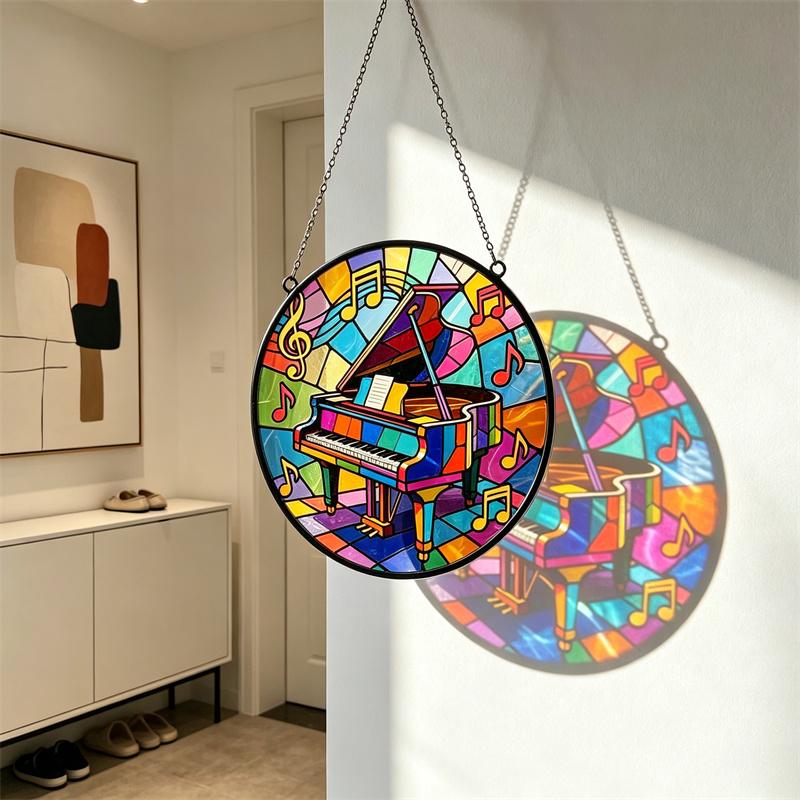 Piano Glass Suncatcher