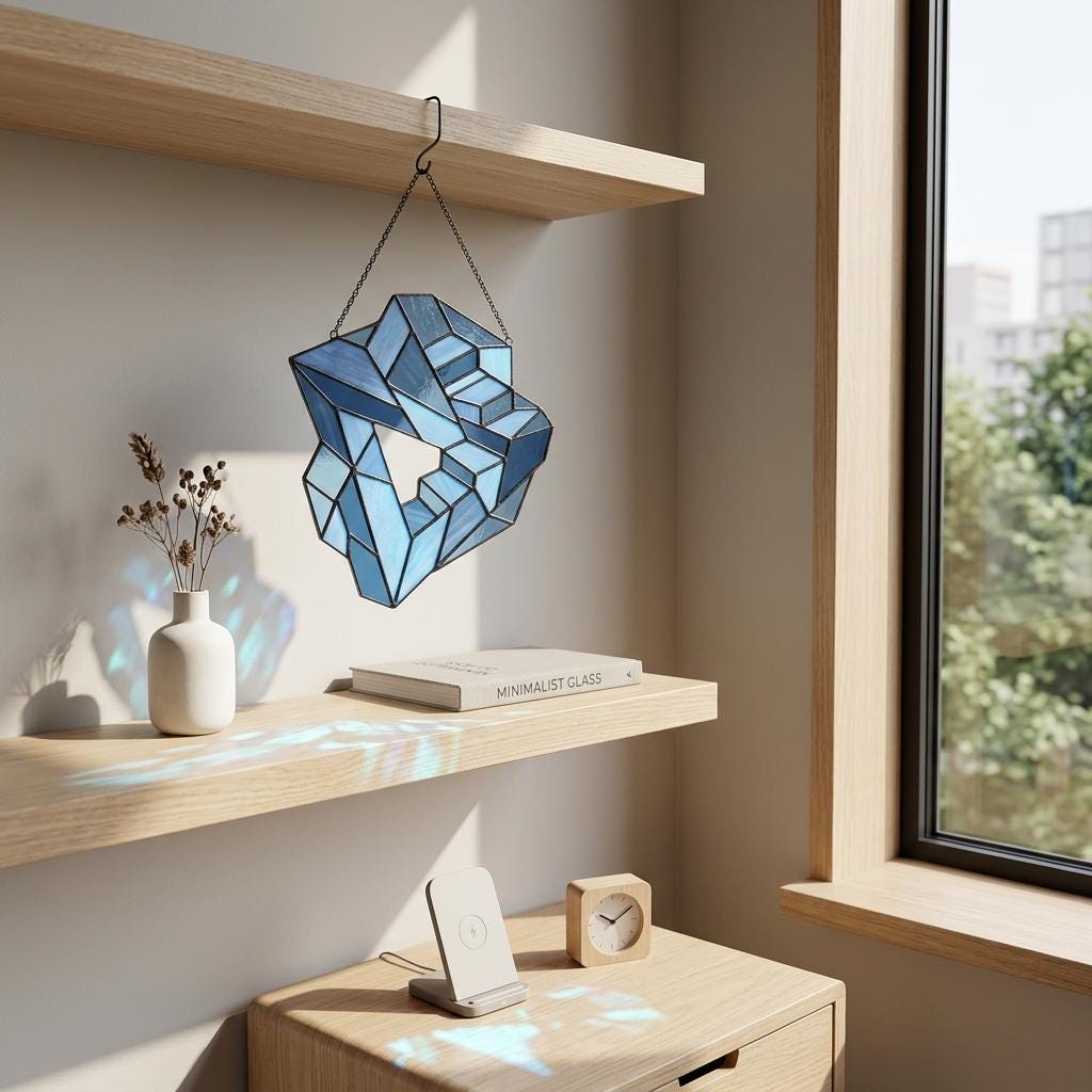 Impossible Triangle Glass Suncatcher