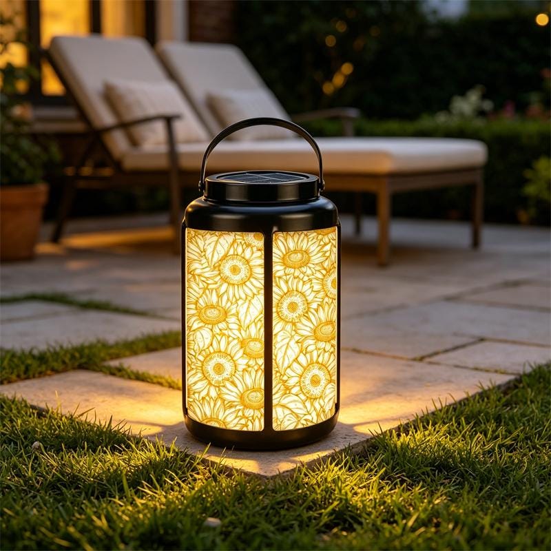 Sunflower Patio Solar Lantern