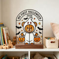 First Halloween Teddy Bear Glass Keepsake