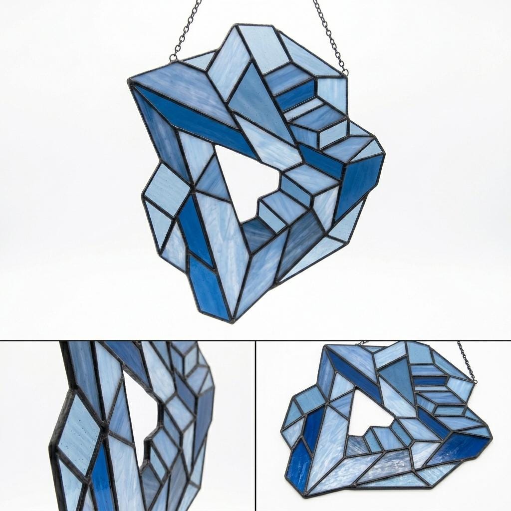 Impossible Triangle Glass Suncatcher