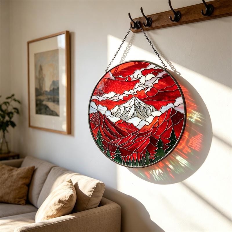 Red Mountain Glass Suncatcher