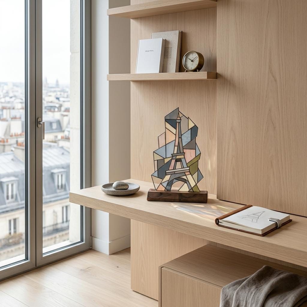 Eiffel Tower Glass Decor