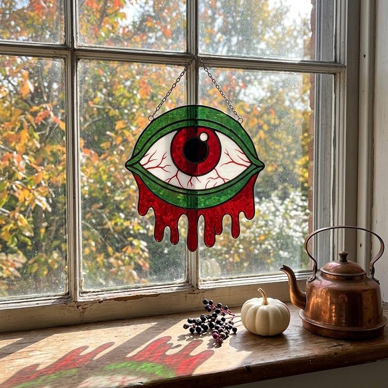 Gothic Dripping Eye Glass Suncatcher