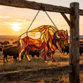 Bison Glass Suncatcher