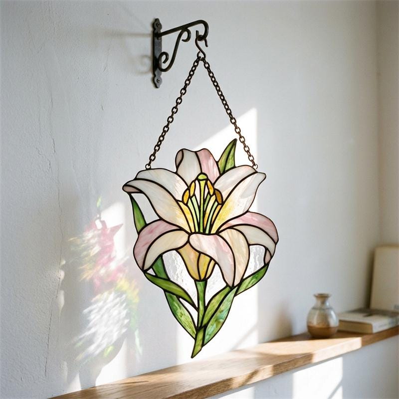 Lily Glass Suncatcher