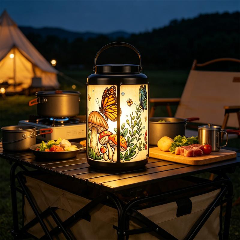Butterfly Mushroom Solar Lantern