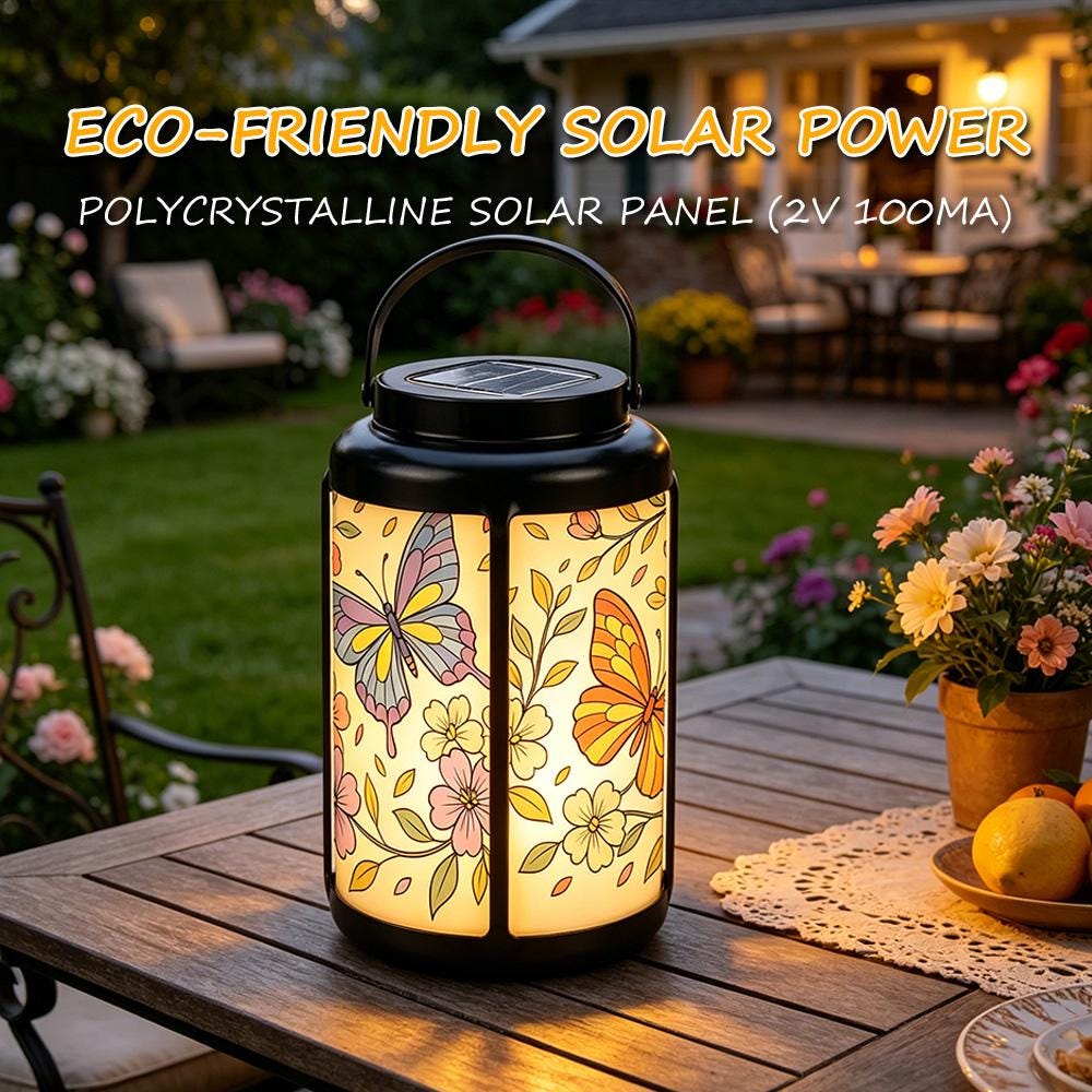 Solar Butterfly Garden Lantern