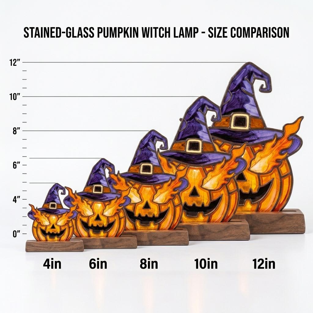 Witch Hat Pumpkin Glass Decor