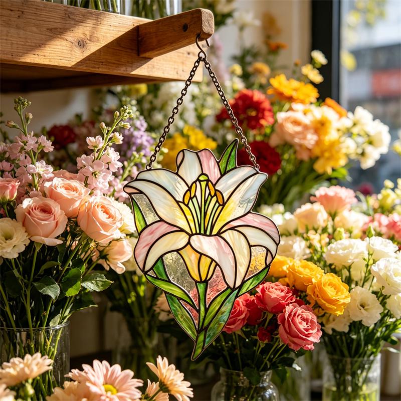 Lily Glass Suncatcher